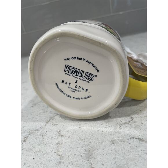 FOOTBALL SEASON Peanuts X Rae Dunn Lucy Charlie Brown AAUGH! Snatch Kick Mug NEW - Picture 5 of 6